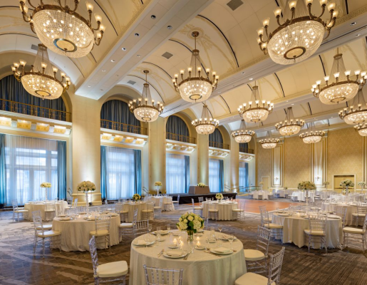 Event space with rows of seating in Philadelphia.