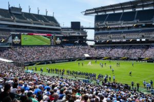A wide shot of Lincoln Financial Field during the 2023 NCAA Lacrosse Championship